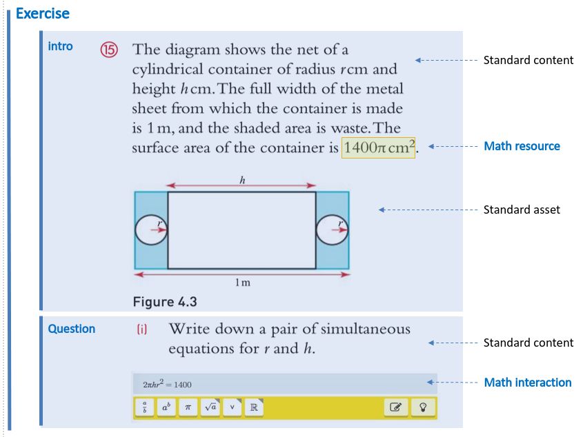 An exercise with both general content and math-specific interactions An exercise with both general content and math-specific interactions